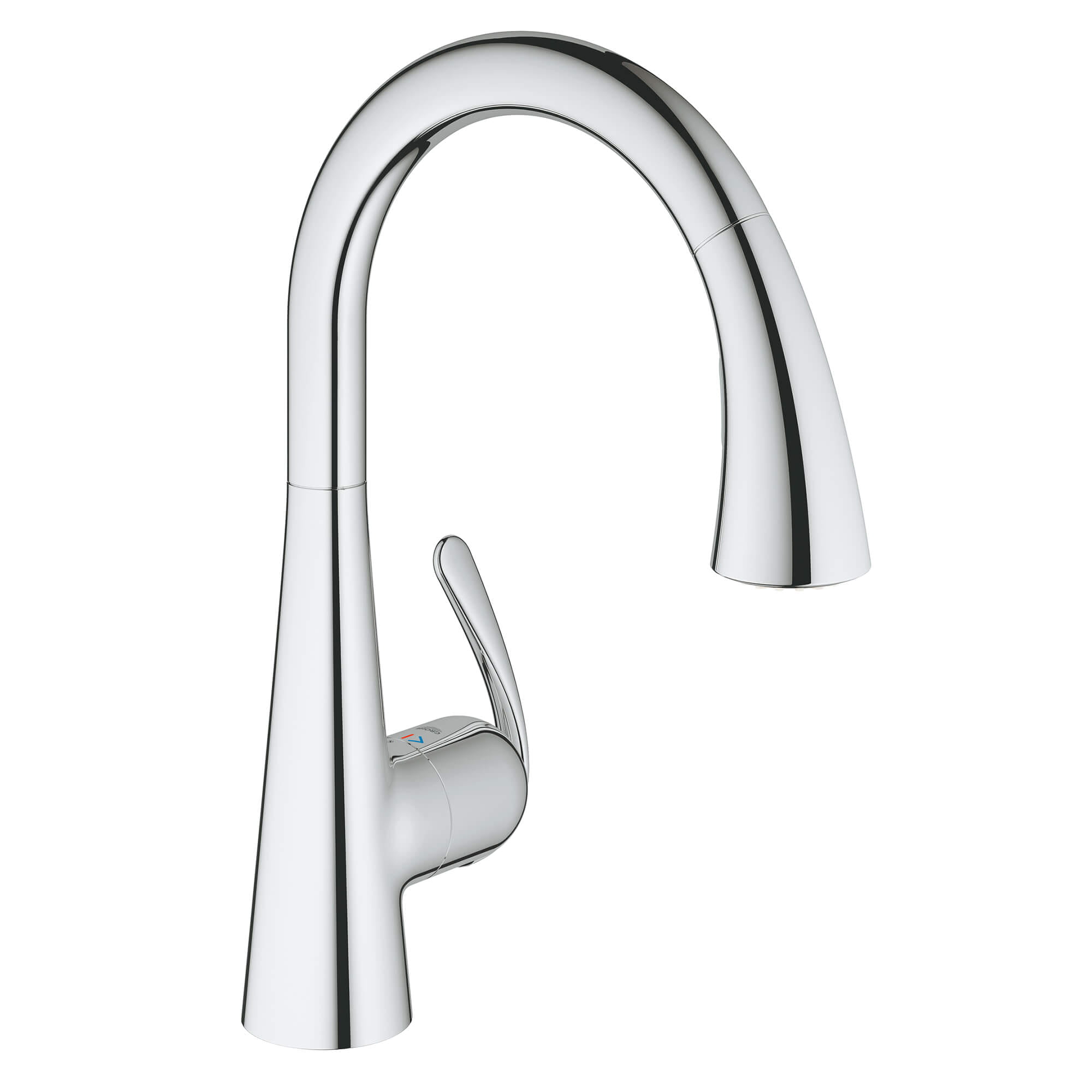Touchless FootControl Single Handle Pull Down Kitchen Faucet Dual Spray 175 GPM GROHE CHROME